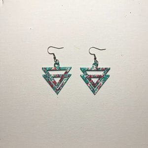 3D printed Handmade Earrings | Triangle De…